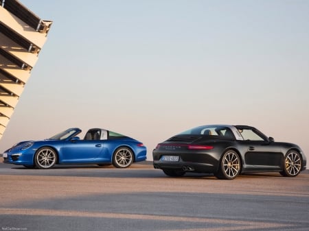 2014 Porsche 911 Targa - porsche, black, 2014, blue