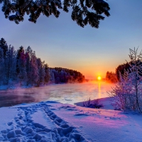 Winter sunset