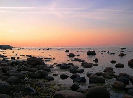 Summer Night. - sunsets, nature, beaches, summer