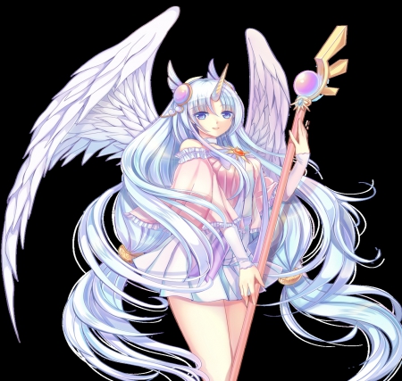 Pretty Angel - pretty, magic, wings, girl, orginal, angel, long hair