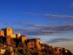 beautiful hill top castle in durres albanis hdr