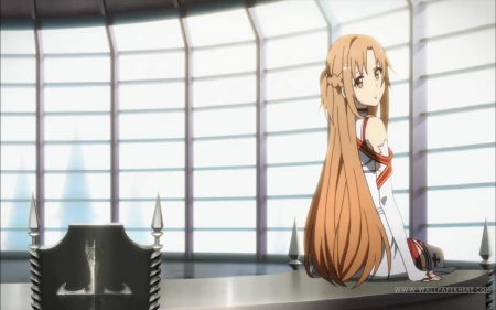 Hello? - online, art, asuna, anime, hello, sword, cute