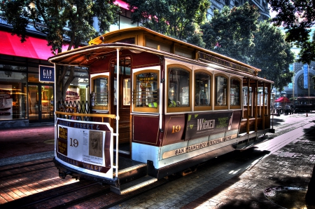 san francisco - train, tramway, sanfrancisco, usa, famous, vintage, voyage, hd