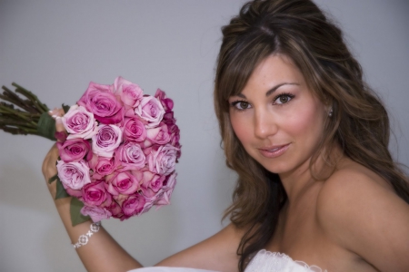 Bridal Bouquet - bride, female, bouquet, model