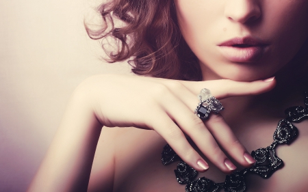 femininity - Blowing, flower ring, secret, lovely