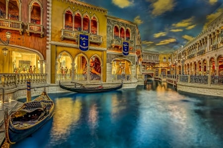 Las Vegas - river, Venice, Nevada, Las Vegas, USA, hdr, hotel Venice, photo