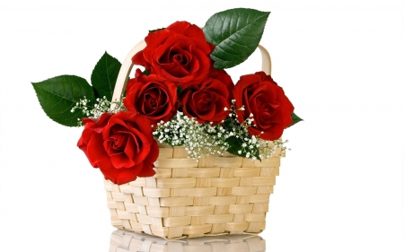 To My Friend Barb - basket, roses, friend, red