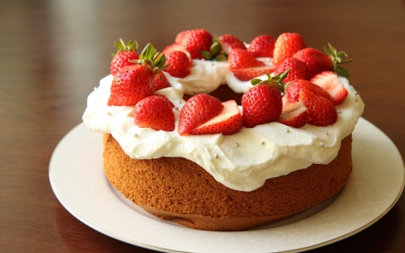 *** Strawberries cake *** - strawberries, food, cake, cheesecake