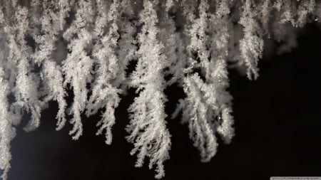 ~Snow close-up~ - abstract, close-up, winter, snowflakes, photography, snow, HD, nature, macro, snow crystals, wallpaper