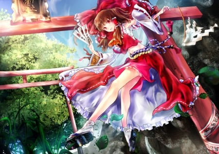 Reimu - anime, touhou, kawaii, videao games, reimu