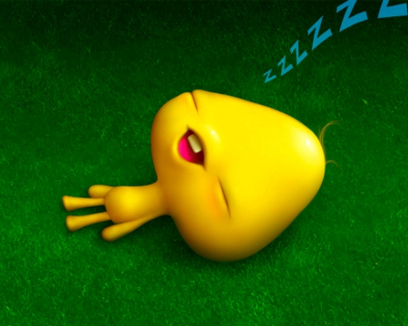 Sleeping - yellow, funny, cute, sleep