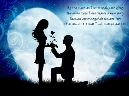 I Will Alaways Love You - love, couple, romantic, heart