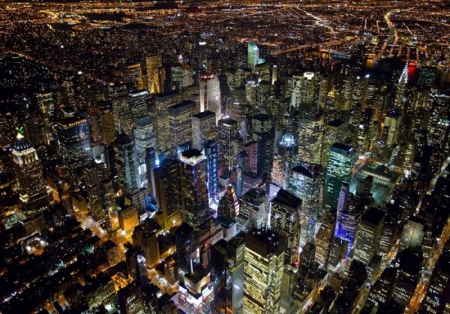 New York - New York, Night, Usa, City