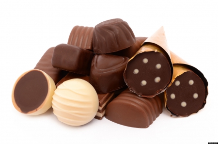 Chocolates - white, photography, delicious, food, sweet, chocolate, photo