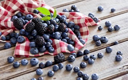 blueberries & blackberries