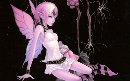 PINK FAIRY - evil, fairy, black, pink