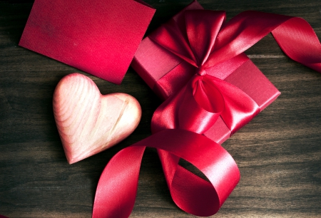 *** With love *** - love, gift, background, heart, souvenir, valentine day, romantic day, special day, hope, red passion, friendship, ribbon