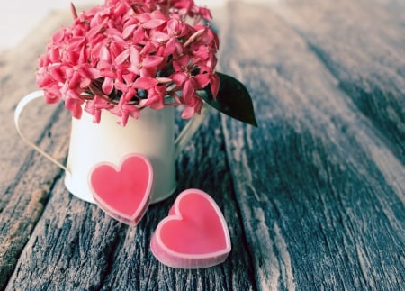 *** With love *** - flowers, flower, love, pink