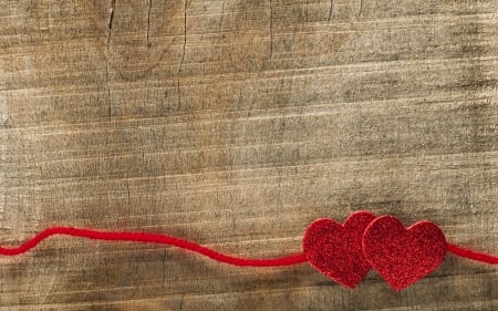 *** With love *** - red, thread, hearts, tree, love, passion, two