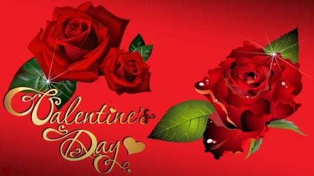 â™¥ Valentines Day â™¥ - love, valentines, roses, day