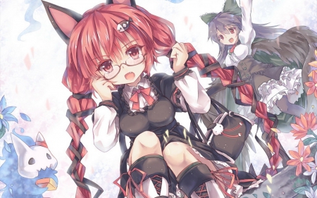 Neko - kawaii, glasses, chibi, anime, anime girl