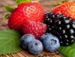 Strawberries, Raspberries, Blackberries and Blueberries