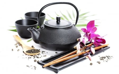 Tea - drink, drinks, kettle, Sticks, tea, flower, Circles