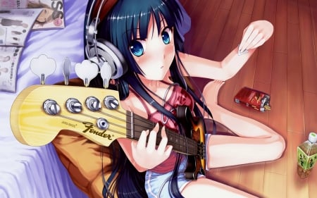 cute girl with guitar ! - cute, nice, cool, beautiful