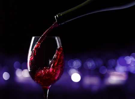 Wine - bokeh, wine, bottle, red wine, glass