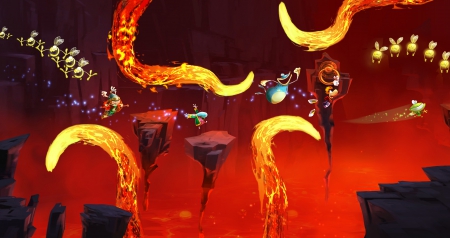 Rayman legends - flames, play, games, fires