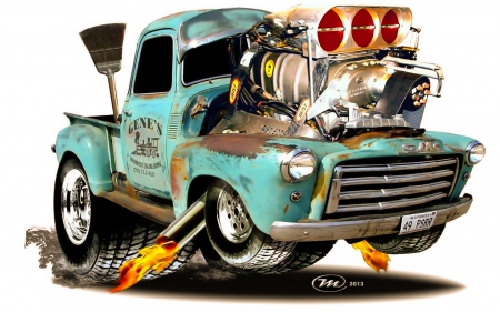 Toon Truck - cars, cartoon, trucks, custom