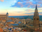 beautiful roofs of toledo spain