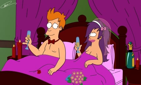 Futurama First night wedding - anime, tv, toon, girl