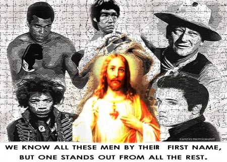 God and 5 men - leelvis, jimijohn, ali, god