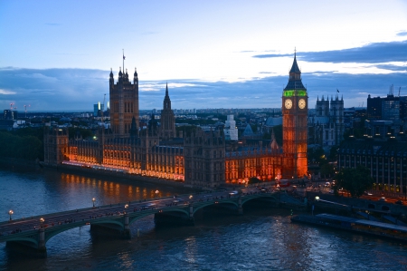 London - england, evening, travel, london, twilight, lights