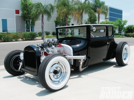 1926-Ford-Coupe - White walls, Ford, Black, Classic