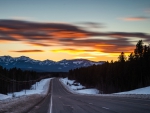 Traveling through the Rocky Mountains in Alberta, Canada