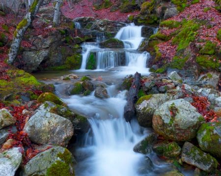 Beautiful waterfalls - nature, flow, water, waterfalls, rocks