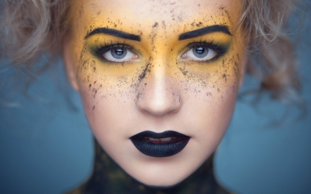 Artistic woman - face, makeup, woman, model