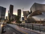 beautiful disney concert hall in los angeles hdr