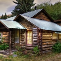 lovely log cabin hdr