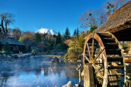 nature mill - hd, nature, quiet, lake, mill