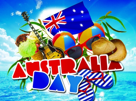 For my Aussie friends - balls, celebration, flag, hat, australia