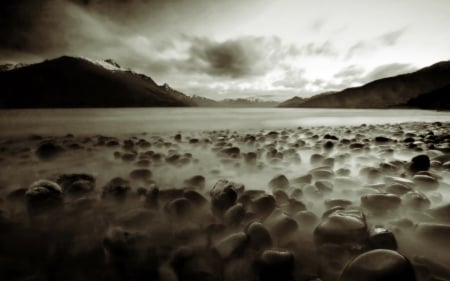 Near Queenstown, New Zealand - lakes, nature, new zealand, queenstown, rocks