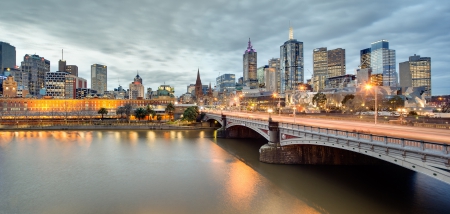 City light - hd, light, river, city, australia, bridge