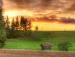 little hut at sunrise hdr