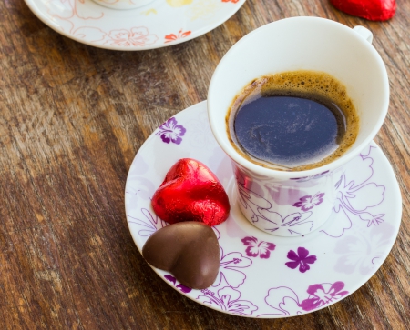 Coffee Time - with love, coffee, valentines day, chocolate, cup of coffee, cup