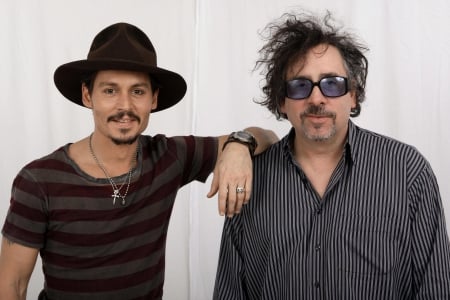 Johnny Depp and Tim Burton - celebrities, Depp, actor, Tim Burton, actors, Burton, Johnny Depp, Johnny, colleagues, director, Tim