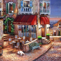 Romantic cafe