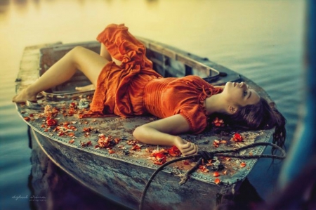 Relax it's the week - beauty, woman, ship, photography, dreamer, relax